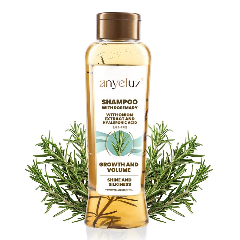 Anyeluz Rosemary Shampoo â€“ Strengthens Hair, Fights Damage from Styling, Natural Formula for Daily Use, Suitable for All Hair Types - Image 1