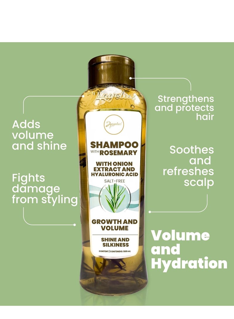 ANYELUZ Anyeluz - Rosemary Shampoo | Promotes Hair Growth | Cleanses and Reduces Oiliness | For all Hair Types | Natural Extracts | Salt and Paraben Free  - Image 2