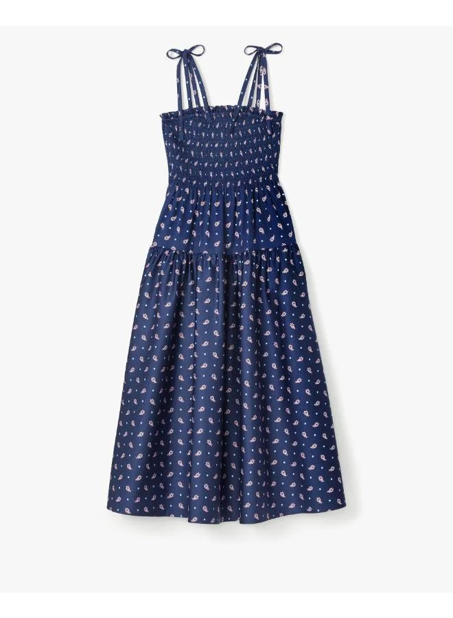 كيت سبيد Paisley Foulard Smocked Dress