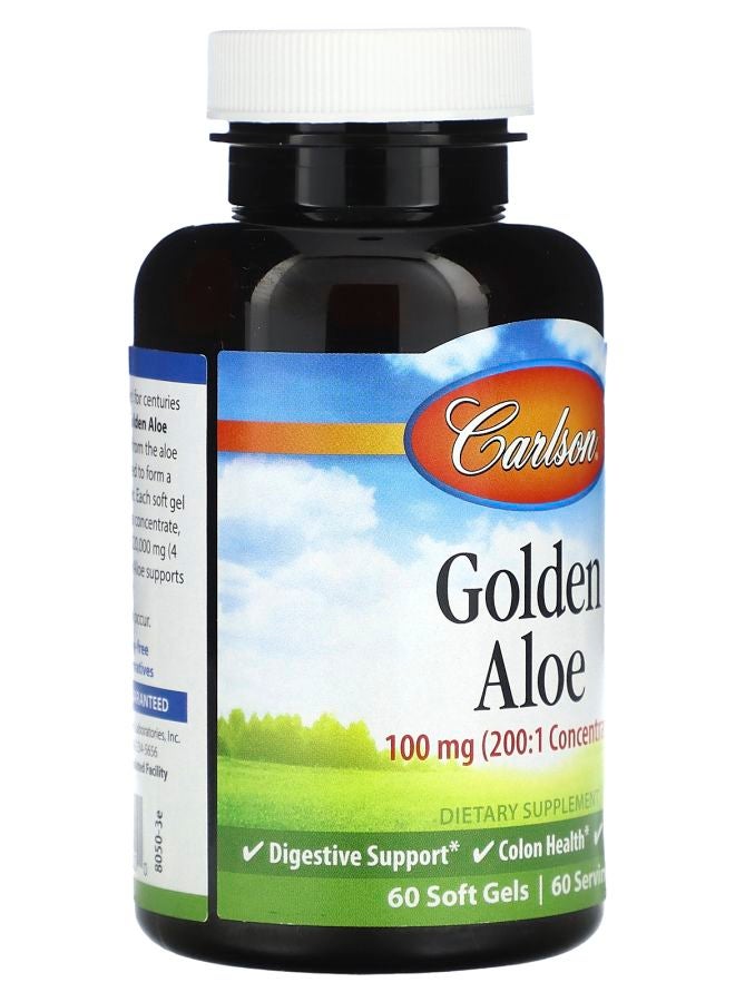 Carlson Golden Aloe  100 mg  60 Soft Gels - Image 2