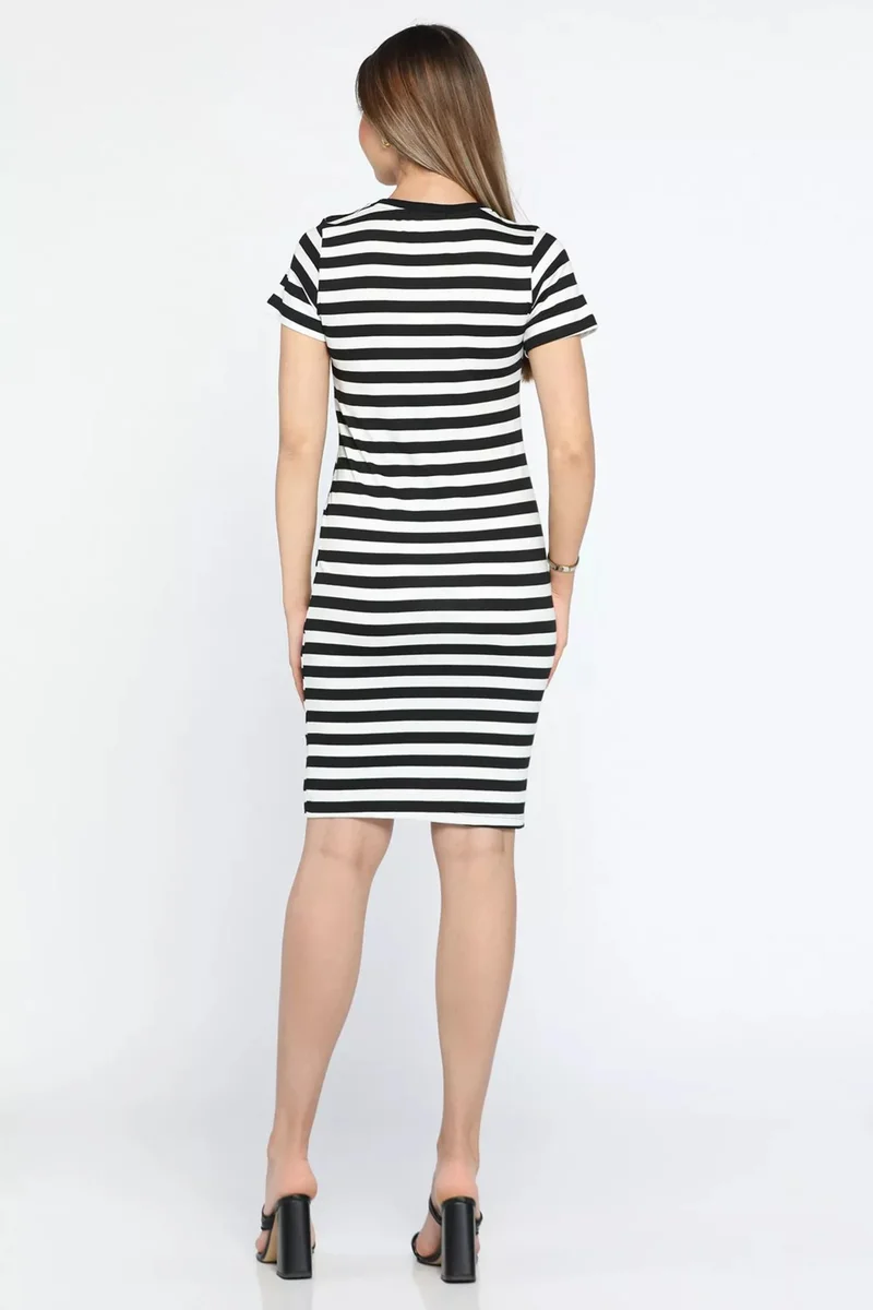 Gülseli Striped Bodycon Dress