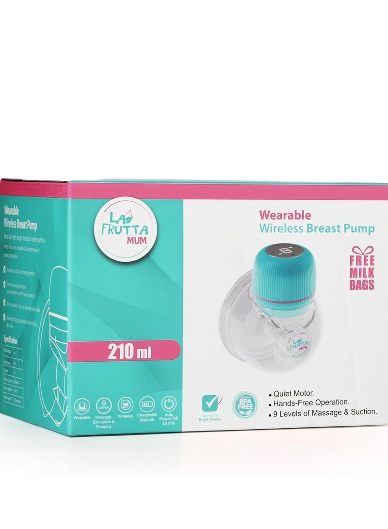 La Frutta Lafrutta Wearable Wireless Breast Pump 210Ml+Free Milk Bags  - Image 2