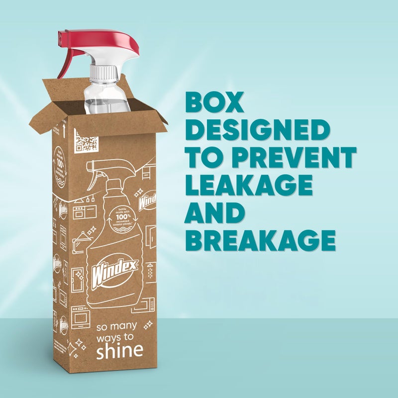 Windex Vinegar Glass and Surface Cleaner Spray Bottle, Packaging Designed to Prevent Leakage and Breaking, Surface Cleaning Spray, 23 Fl Oz - Image 2