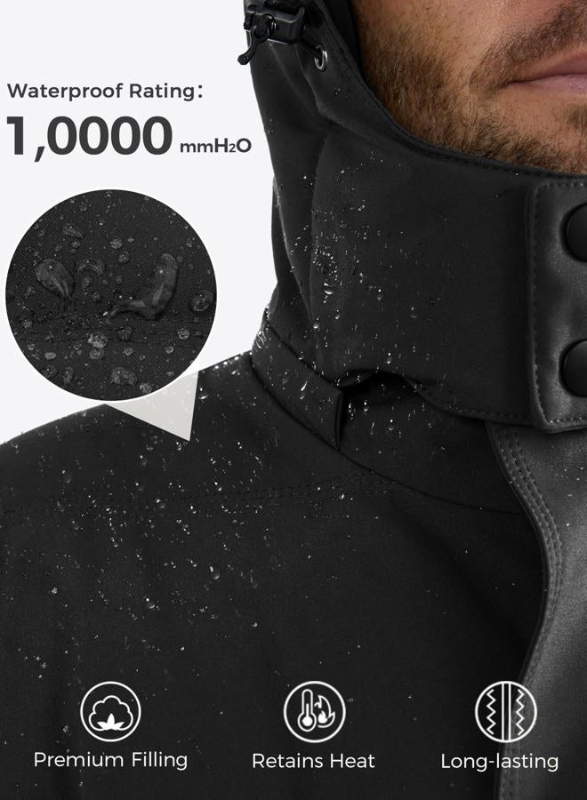 wantdo Men's Hooded Winter Padded Puffer Coat Windproof Puffer Jacket (Black, Large) - Image 5