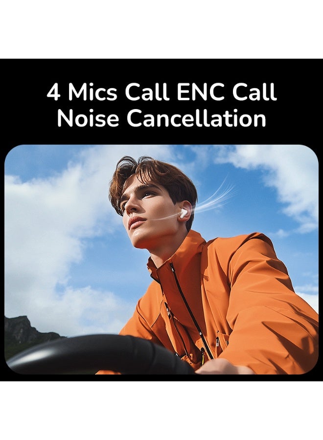 يو جرين سماعات أذن لاسلكية EchoBuds Magic بتقنية البلوتوث ANC 52 ديسيبل مع شاشة لمس ذكية، 12 وظيفة بلمسة واحدة، عمر البطارية (6 ساعات لسماعات الرأس، 30 ساعة إجمالاً)، متوافقة مع سلسلة أيفون 17/16، هواوي - Image 5