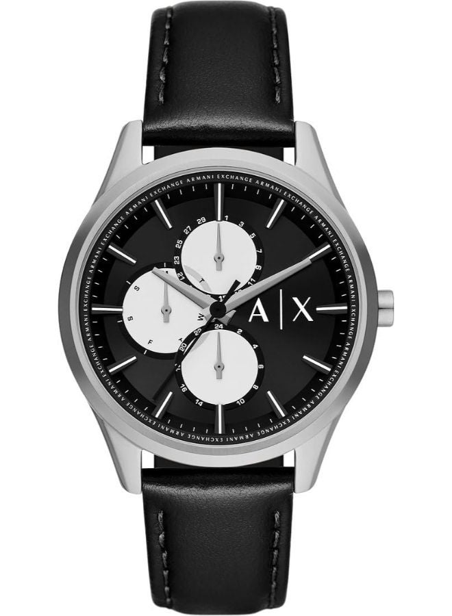 سعر ومواصفات ارماني اكسشينج Men Leather Chronograph Wrist Watch AX1872 (N70338650V) على Noon EG
