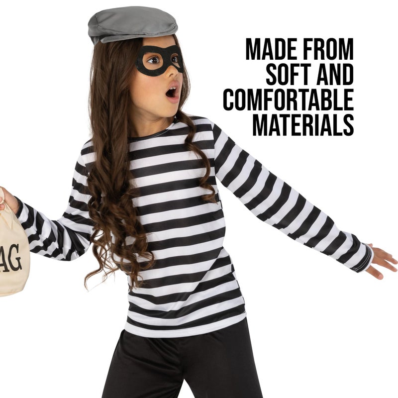 fun shack Robber Costume Kids, Burglar Costume Boys, Robber Costumes for Boys, Book Characters Costumes for Kids, Small - Image 3