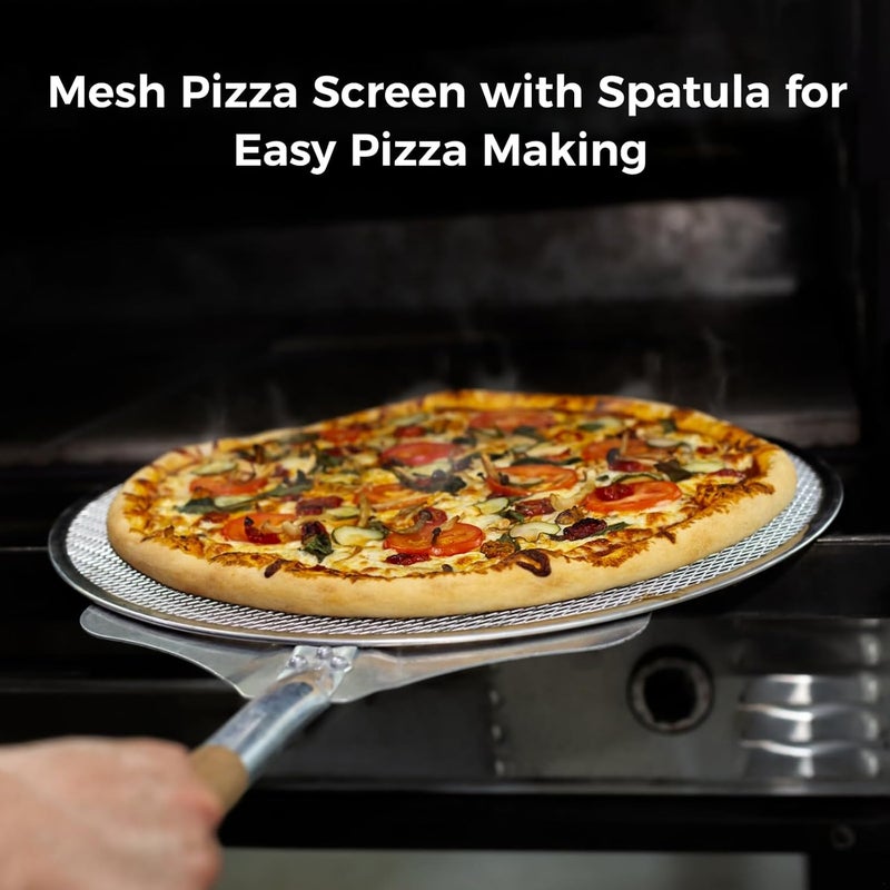 Professional Pizza Screen Set, 10 & 12 Inch Aluminum Mesh Pans for Perfectly Crispy Pizza Crust - Image 5