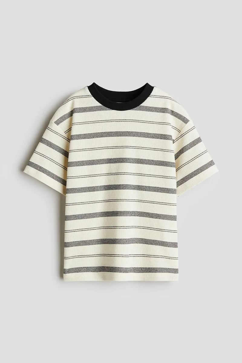 H&M Loose-fit jacquard T-shirt