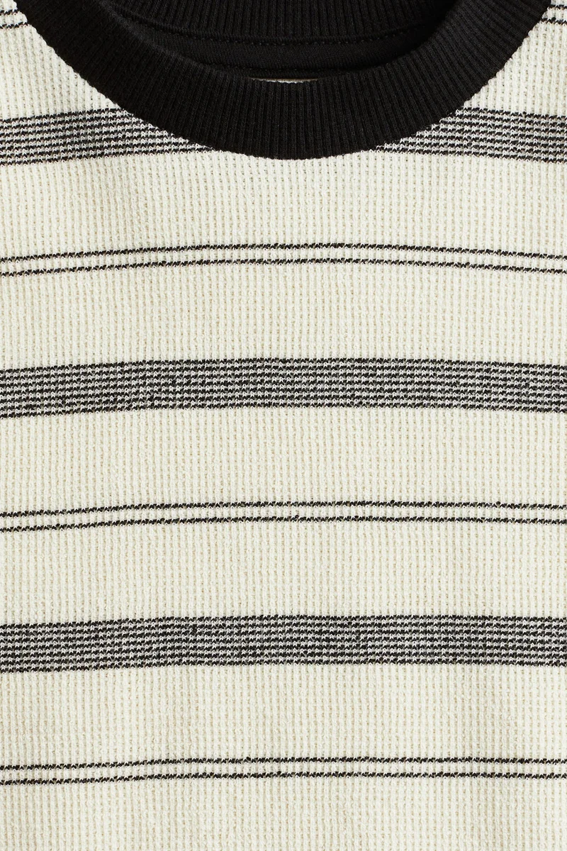 H&M Loose-fit jacquard T-shirt