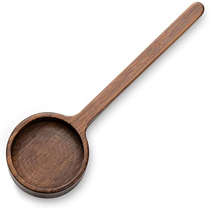 ريحني ملعقة قهوة من الخيزران 10 جرام قياس مغرفة مقبض طويل للجرار العميقة البني 1 عد - Image 1