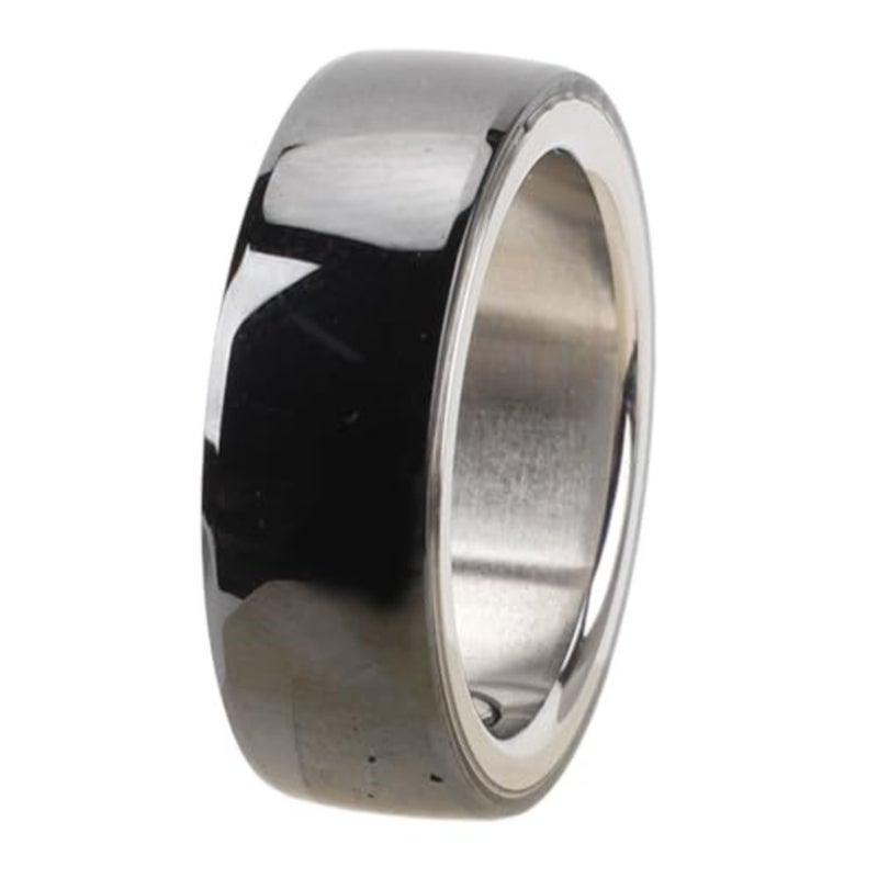 Smart health sports ring for fitness tracking and sleep monitoring, made of 18 stainless steel, silver color, waterproof and multi-functional - Image 2
