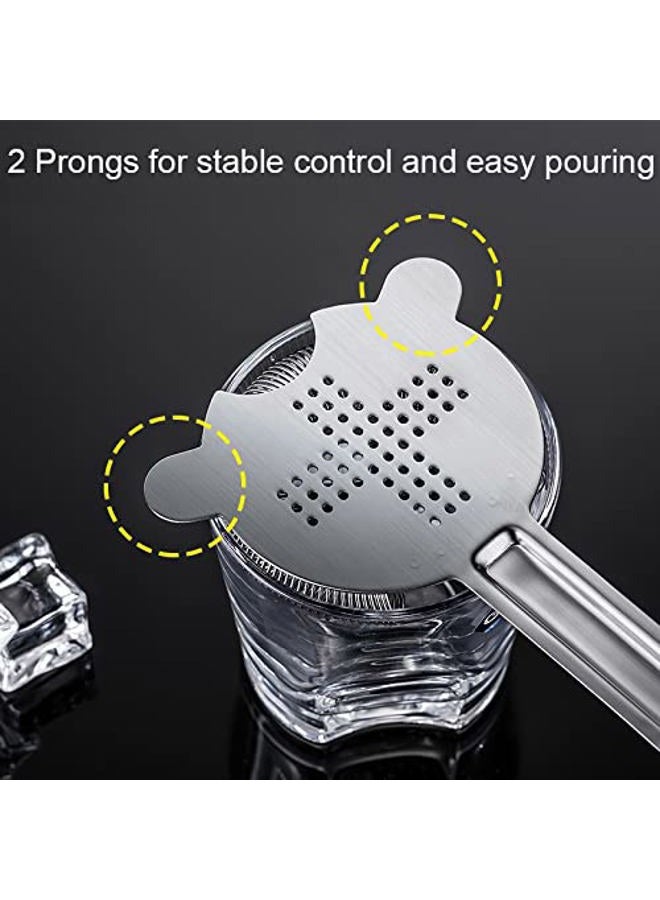 WUWEOT 6 Pack Cocktail Strainer, Stainless Steel Bar Strainer, Bar Tool Drink Strainer with 100 Wire Spring for Professional Bartenders and Mixologists - Image 3