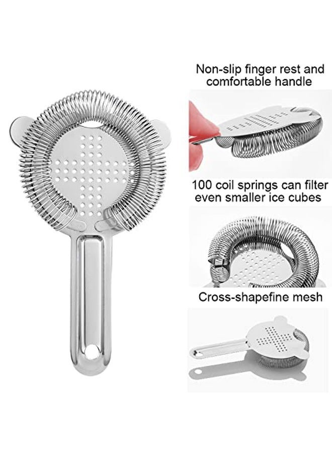 WUWEOT 6 Pack Cocktail Strainer, Stainless Steel Bar Strainer, Bar Tool Drink Strainer with 100 Wire Spring for Professional Bartenders and Mixologists - Image 5