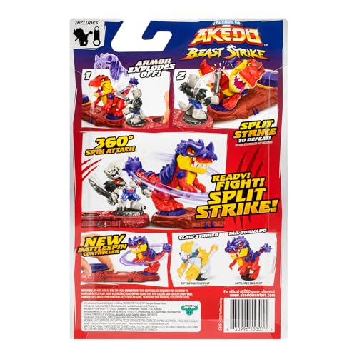AKEDO Legends of Akedo Beast Strike Ultra Beasts | Battlerex Tailwhip | Supersized with 360 Degree Spin Attack | New Battlespin Controller | Battlerex Tailwhip Strikes with His Jaws and Tail - Image 4