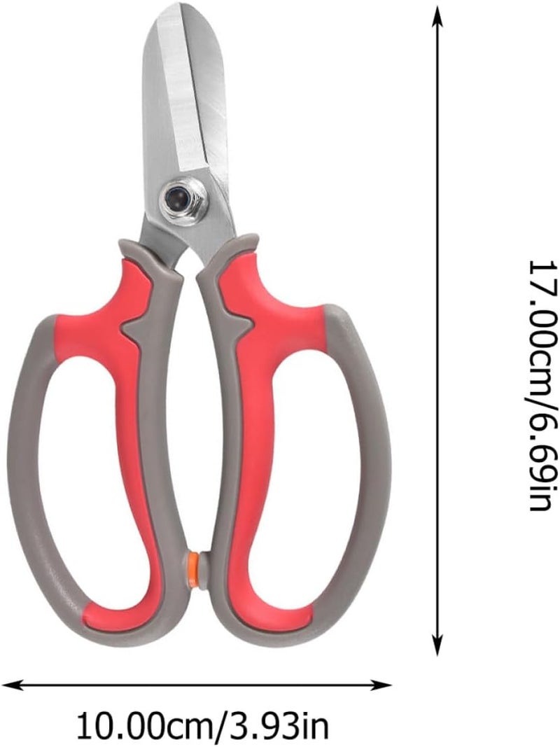 HANABASS Professional Flower Scissor and Gardening Pruning Shear for Home Use, Red Multifunctional Garden Trimmer with Sharp Blades for Floral and Plant Cutting - Image 2