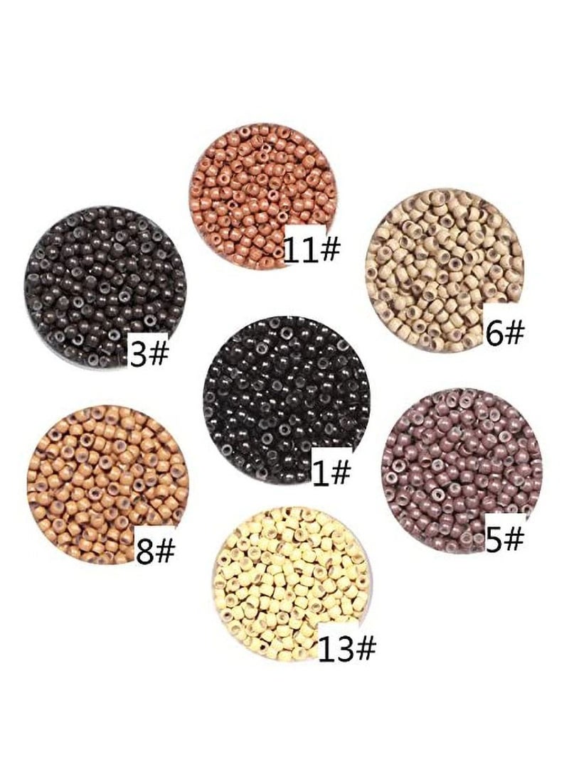 Estelle Silicone Nano Ring 1000Pcs Per Bottle Nano Ring Beads Micro Links Hair Extension Brown  - Image 5