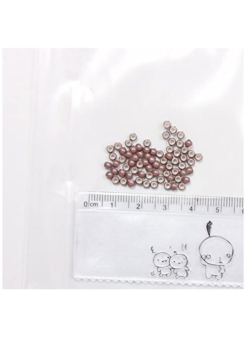 Estelle Silicone Nano Ring 1000Pcs Per Bottle Nano Ring Beads Micro Links Hair Extension Brown  - Image 4
