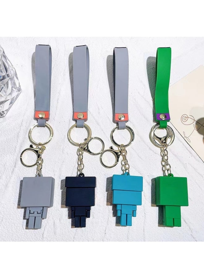 Cartoon Minecraft Soft Plastic Keychain Pendant Keychain Car Pendant Cartoon Doll Doll - Image 4