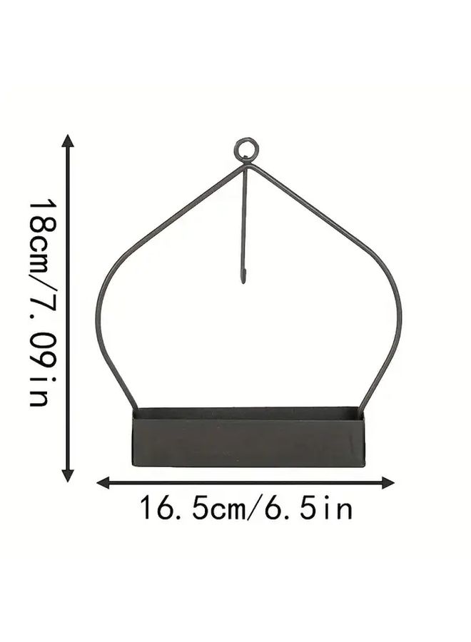 Black Minimalist Fireproof Metal Incense Holder and Ash Catcher - Image 3