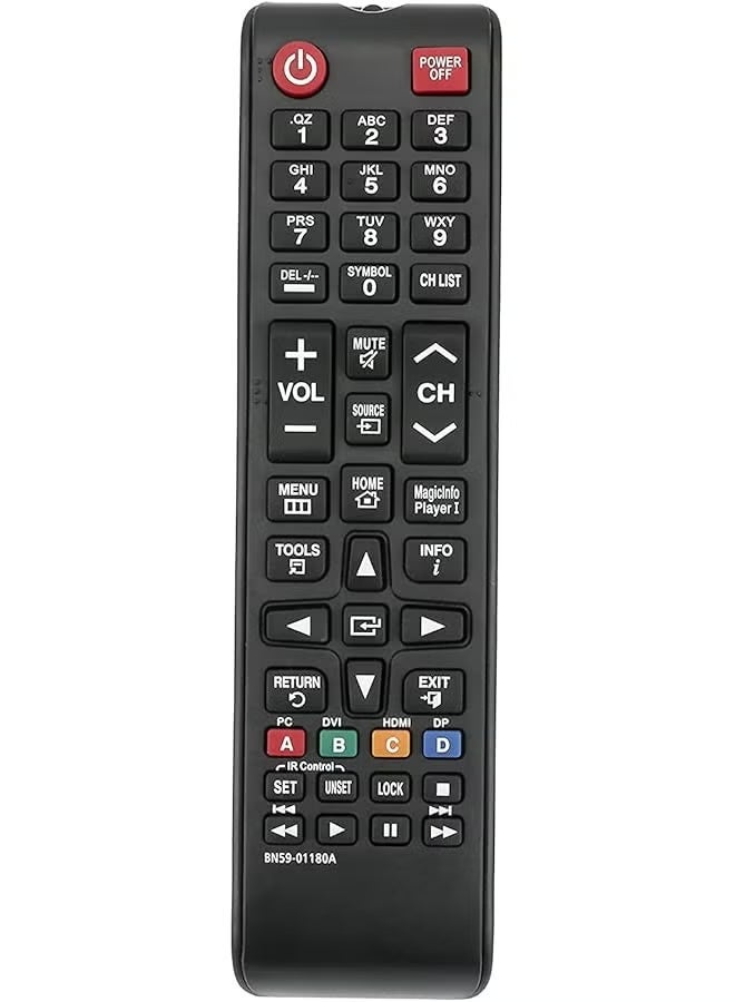 TIGER New BN59-01180A Replacement Remote Control Compatible with Samsung LED TV Models OH55D, OH24E, OM24E, OM46D-W, OM55D-W, OM75D-W, QB65H-TR, QB75H-TR, QM49H, QM55H, QM65H, QM85D, UE46D, UE55D, DC32E, DC40E, DC48E, DC40E-M, DC48E-M, DC55E-M – Reliable IR Remote, Easy Setup, Durable Build - Image 2