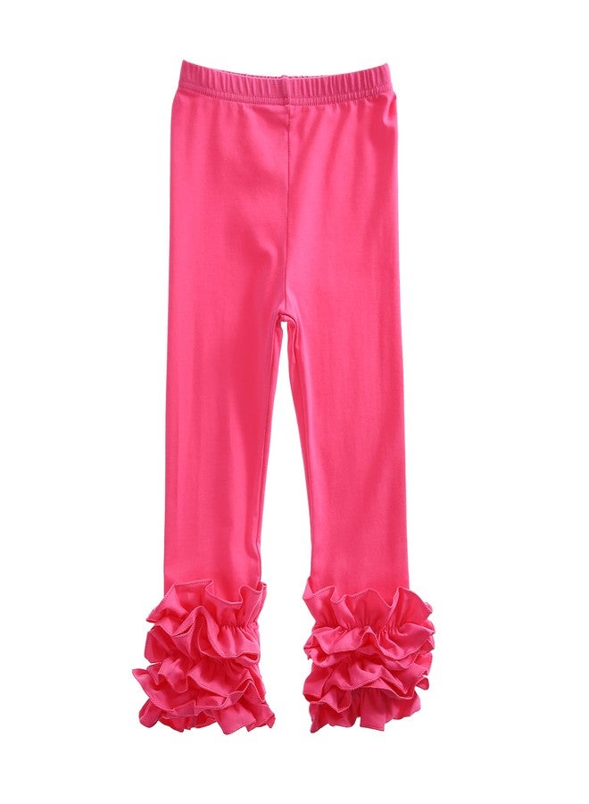 Ashken Baby Girls'Ruffle Pants Toddlers Little Girls Leggings 6 Months-8T Rose - Image 2
