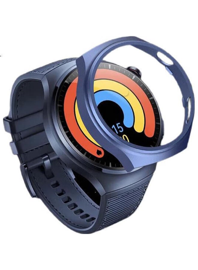 Watchbond Protective Case For Huawei Watch 4 Pro, Pc Semi-Enclosed Hollow Hard Shell, Smart Sports Watch 4 Pro, Deep Blue Earth Tempered Glass Case, Shockproof, Wear-Resistant, Screen Protection - Image 1