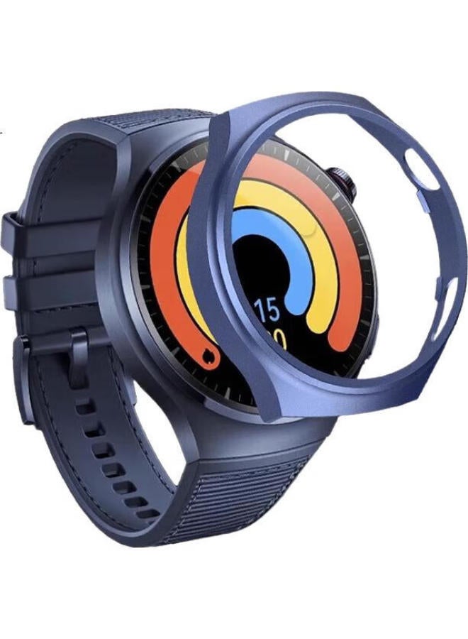 Watchbond Protective Case For Huawei Watch 4 Pro, Pc Semi-Enclosed Hollow Hard Shell, Smart Sports Watch 4 Pro, Deep Blue Earth Tempered Glass Case, Shockproof, Wear-Resistant, Screen Protection - Image 2