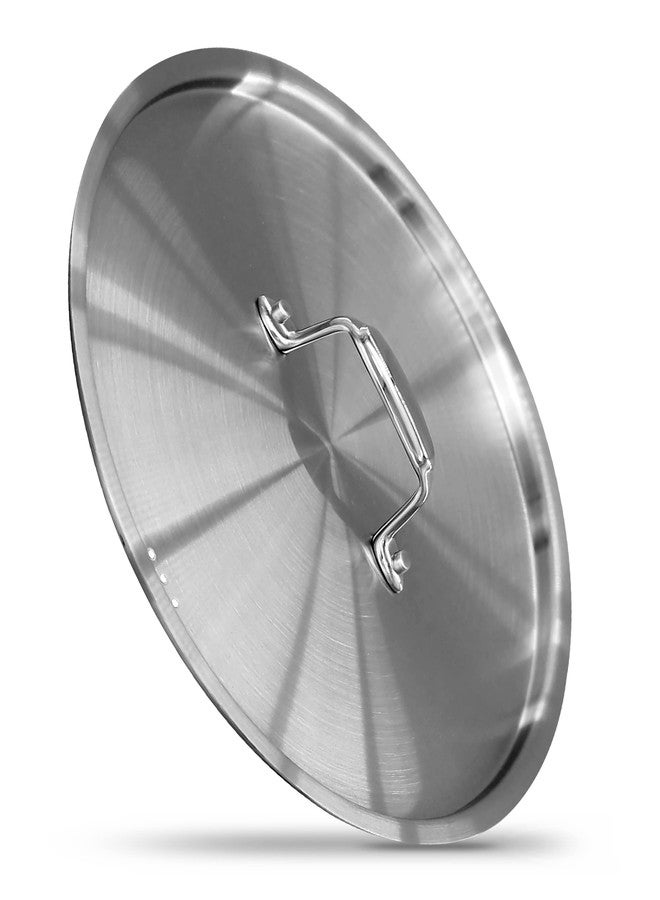 نيوتري شيف غطاء نوتري شيف لوعاء طهي سعة 5 كوارت - غطاء من الفولاذ المقاوم للصدأ مع مقبض، يناسب وعاءً بقطر داخلي 8.66 بوصة، متوافق مع وعاء الطهي موديل NCSPT5Q سعة 5 كوارت. - Image 1