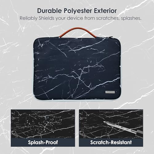 Probus Black Marble Canvas Printed Laptop Sleeve Case Cover for Macbook/Laptop | Compatible with 13.3" Laptops - Image 5