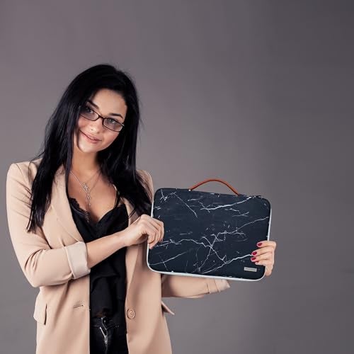 Probus Black Marble Canvas Printed Laptop Sleeve Case Cover for Macbook/Laptop | Compatible with 13.3" Laptops - Image 2