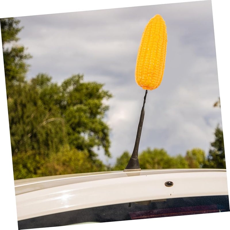 Cute Corn Car Antenna Topper Adorable Cartoon Vehicle Decoration Easy Installation - Image 3