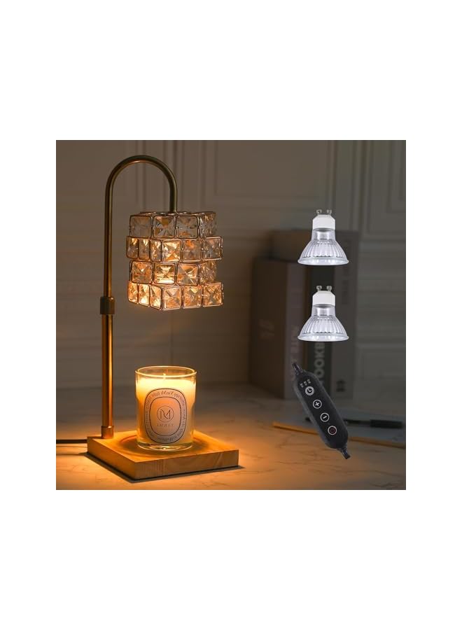 The Bros Candle Warmer Lamp, 4-Gear Dimmer and Height Adjustable Electric Candle Warmer with 2 Light Bulbs, Compatible with Small & Large Jar, Home Fragrance Warmer, Decorative Candle Heater - Image 2