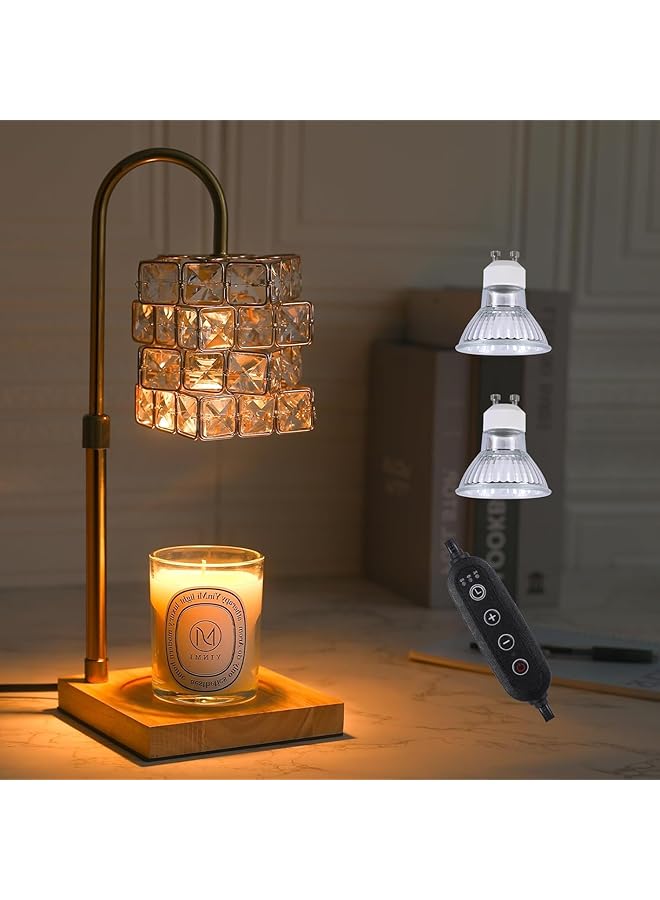 The Bros Candle Warmer Lamp, 4-Gear Dimmer and Height Adjustable Electric Candle Warmer with 2 Light Bulbs, Compatible with Small & Large Jar, Home Fragrance Warmer, Decorative Candle Heater - Image 1