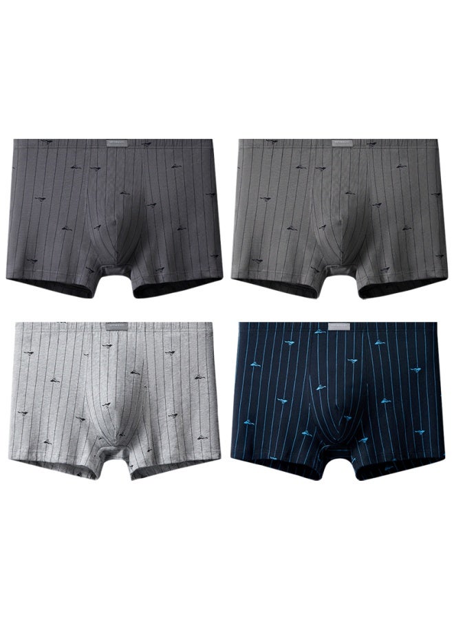 Septwolves 7a Antibacterial Men's Underwear, Pure Cotton 100% Cotton Boxer Briefs, Mid-rise Printed All-cotton Shorts, Underpants, Four-corner Shorts