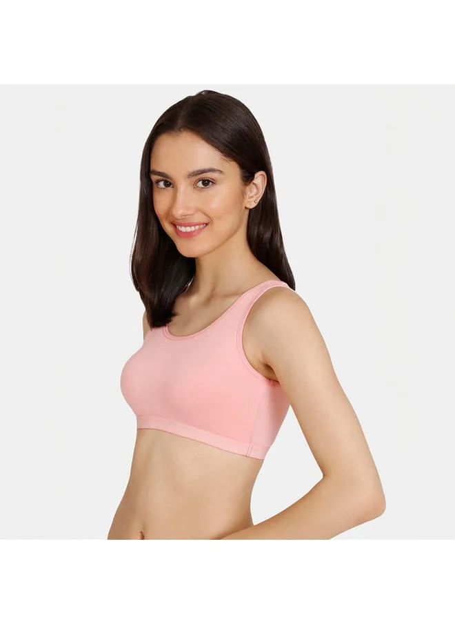 zivame Set of 2 - Zivame Solid Round Neck Sports Bra