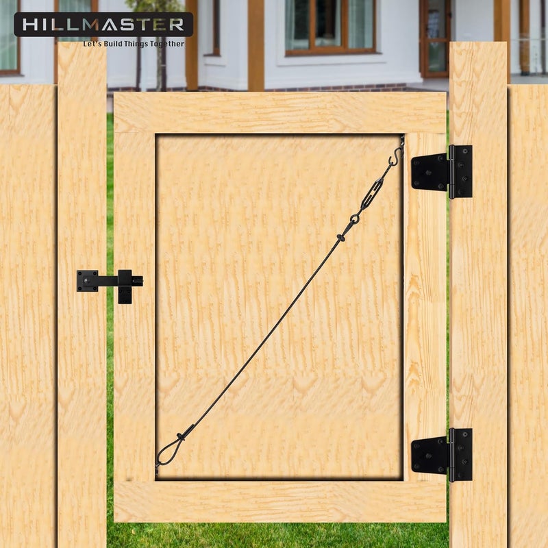 HILLMASTER Sturdy 6" Farm Flip Fence Gate Latch, Barn Door Lock Flip Latch Hardware, Rustic Gate Lock for Cabinet, Shed, Sliding Doors, Matte Black - Image 4