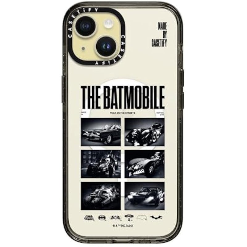 Casetify Impact iPhone 15 Case 【Batman Co-Lab / 4X Military Grade Drop Tested / 8.2ft Drop Protection/Compatible with Magsafe】 - The Batmobile - Clear Black - Image 2