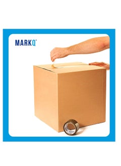 MARKQ [10 Pack] Medium Double Wall 100% Recyclable Corrugated Cardboard Moving Boxes with 25 KG Capacity, 45 x 45 x 45 cm Brown Carton for Packaging, Shipping and Storage, 5 ply  - Image 5
