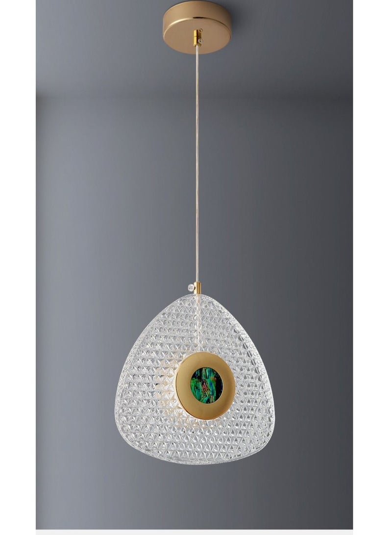 C M E Crystal Light Fixture with Three Lights - Image 1
