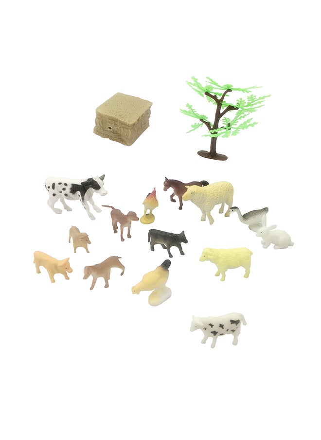 Galaxy Toys - Galaxy Farm Animal Playset - Realistic Farm Animal Figurines with Accessories | Cows, Horses, Sheep, Pigs, Goats, Chickens, Ducks, & Rabbits | Durable Plastic Toys for Educational Farmyard Play - Image 1