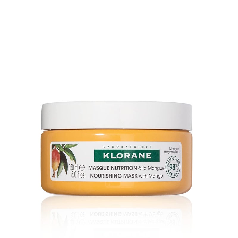 Klorane Nourishing 2-in-1 Mask with Mango, Deep Conditioning and Overnight Treatment for Dry Hair, Paraben, Silicone and Sulfate Free, Biodegradable, Vegan, 5 fl.oz. - Image 1
