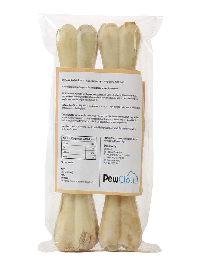 PawCloud Rawhide Pressed Dog Chew Bone, Dog Bone Treat, 8 Inches (2 Pieces) - Image 4