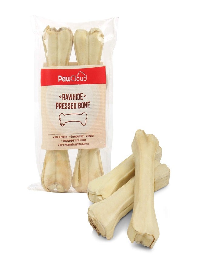 PawCloud Rawhide Pressed Dog Chew Bone, Dog Bone Treat, 8 Inches (2 Pieces) - Image 2