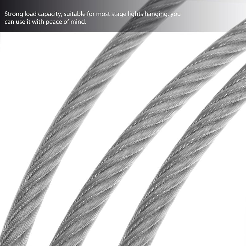 3/8" X 15 PVC Coated Steel Wire Rope Cable Flexible Stainless Steel Hanging Wire for Outdoor Cable Railing Corrosion-Resistant - Image 5