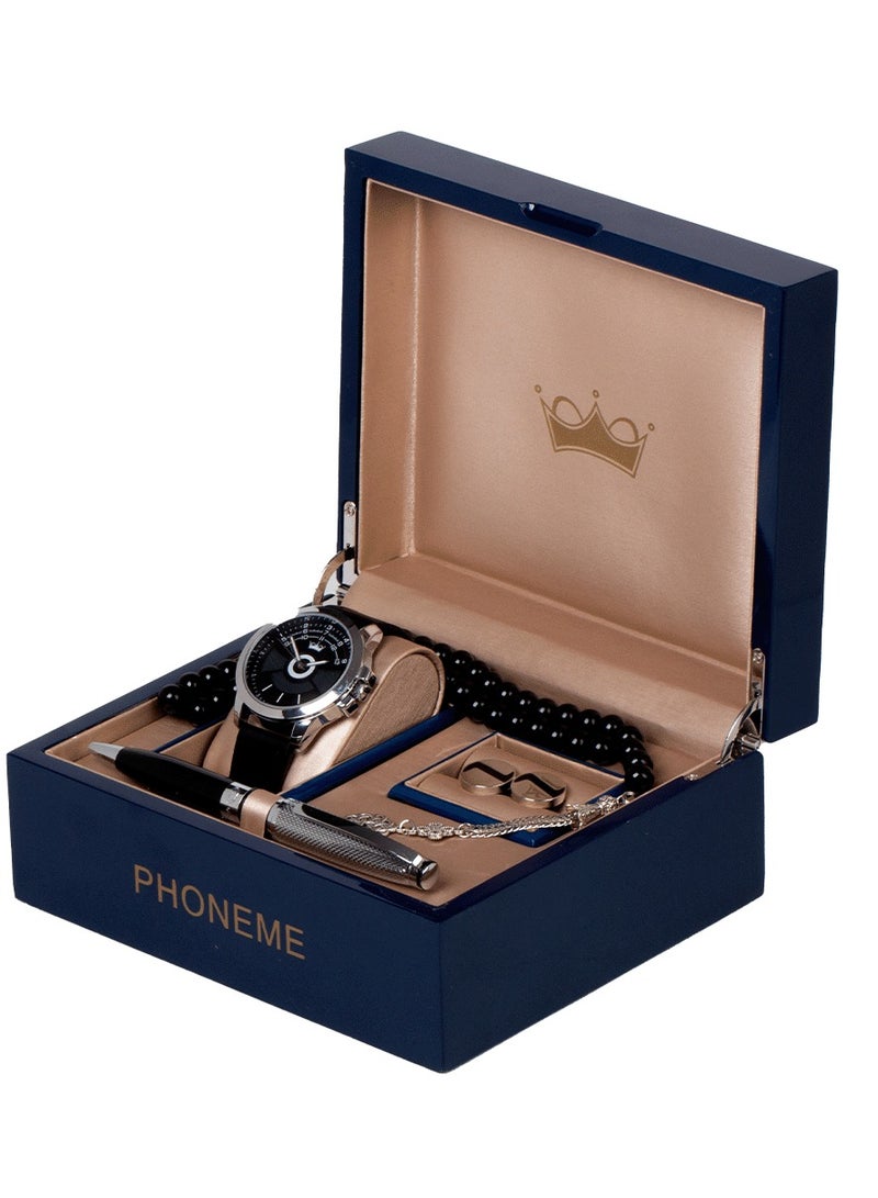 فونيم طقم فونيم اسود فضي مودرن - Image 2