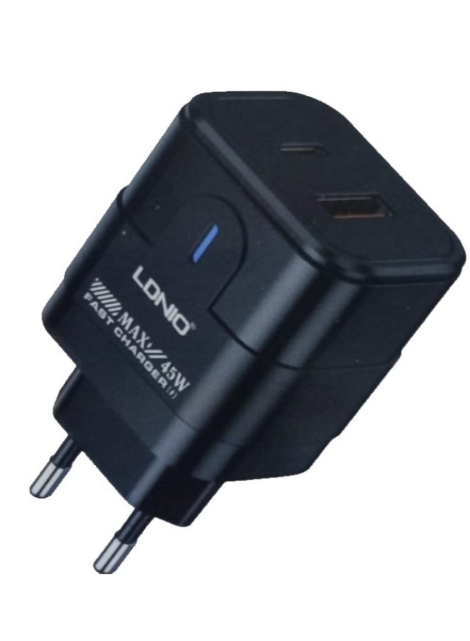 لدنيو شاحن سريع 45 وات 2 منفذ - Image 1