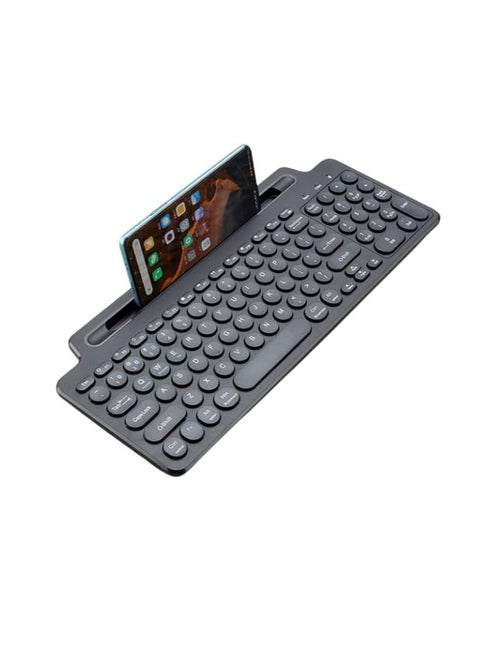 Wireless Bluetooth Keyboard with Number Touchpad 2.4G Wireless Keyboard Mouse Card Slot Numeric Keypad for iOS/Android Desktop Laptop PC TV Box (Without touchpad)