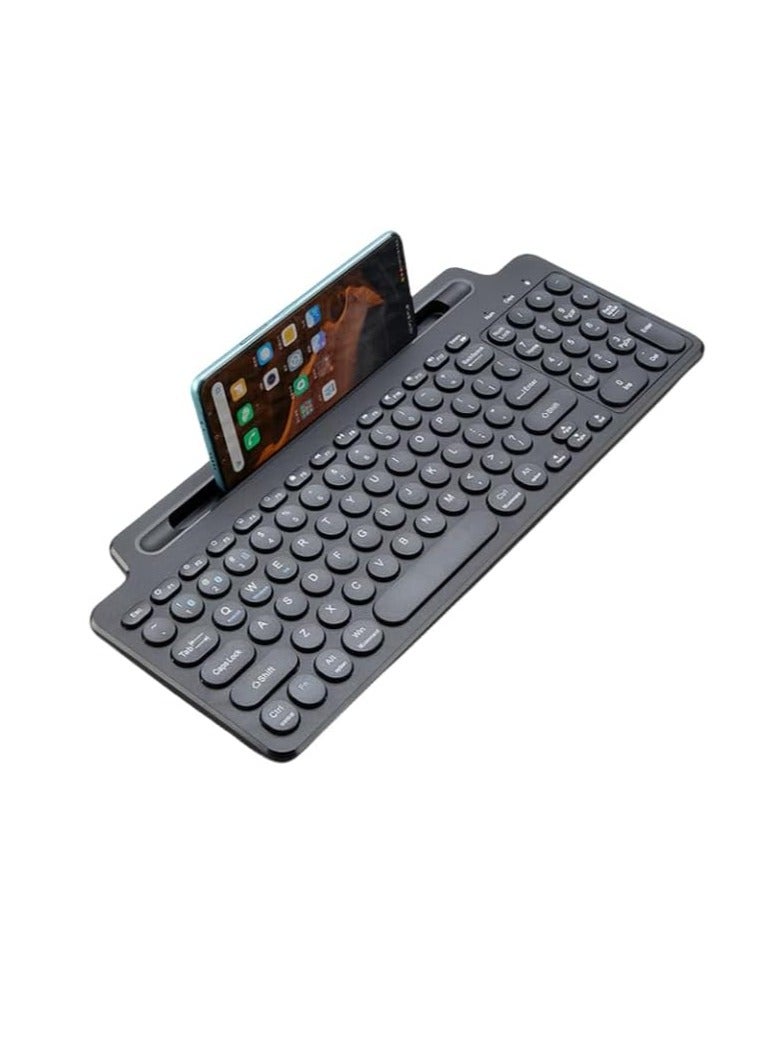 Wireless Bluetooth Keyboard with Number Touchpad 2.4G Wireless Keyboard Mouse Card Slot Numeric Keypad for iOS/Android Desktop Laptop PC TV Box (Without touchpad)