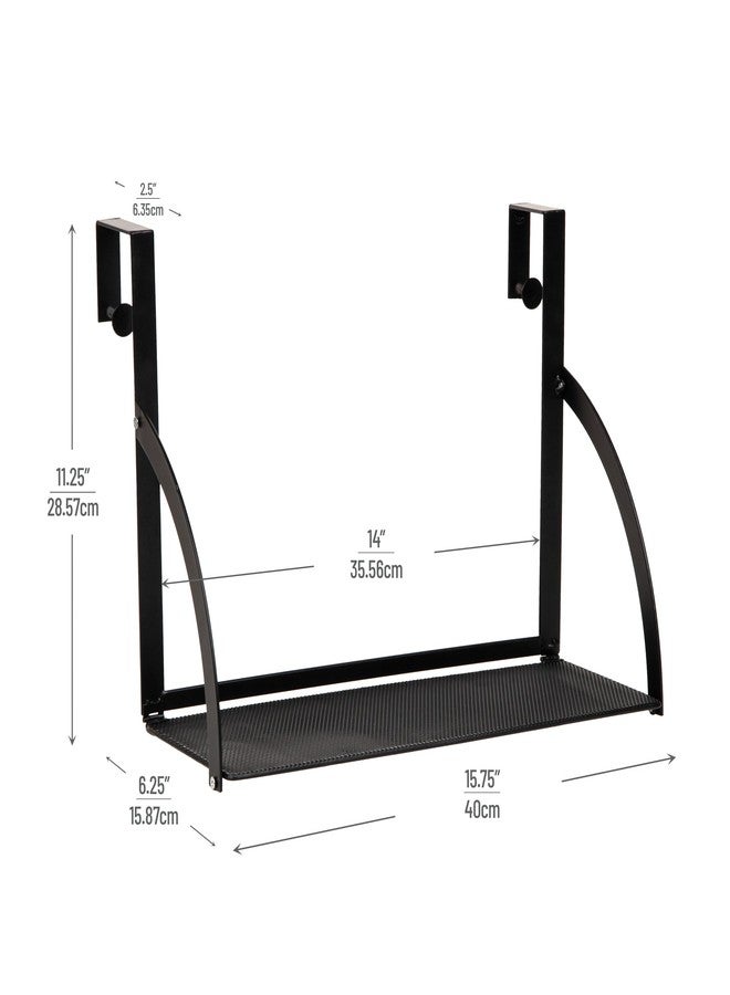 Mind Reader Hanging Cubicle Shelf Organizer, Cubicle Shelf for Office Supplies, Plants, and Decor, Easy to Install, Metal, Black - Image 3